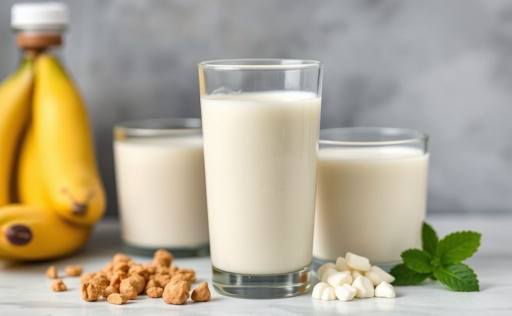 Milk enhances the thickness of protein shakes