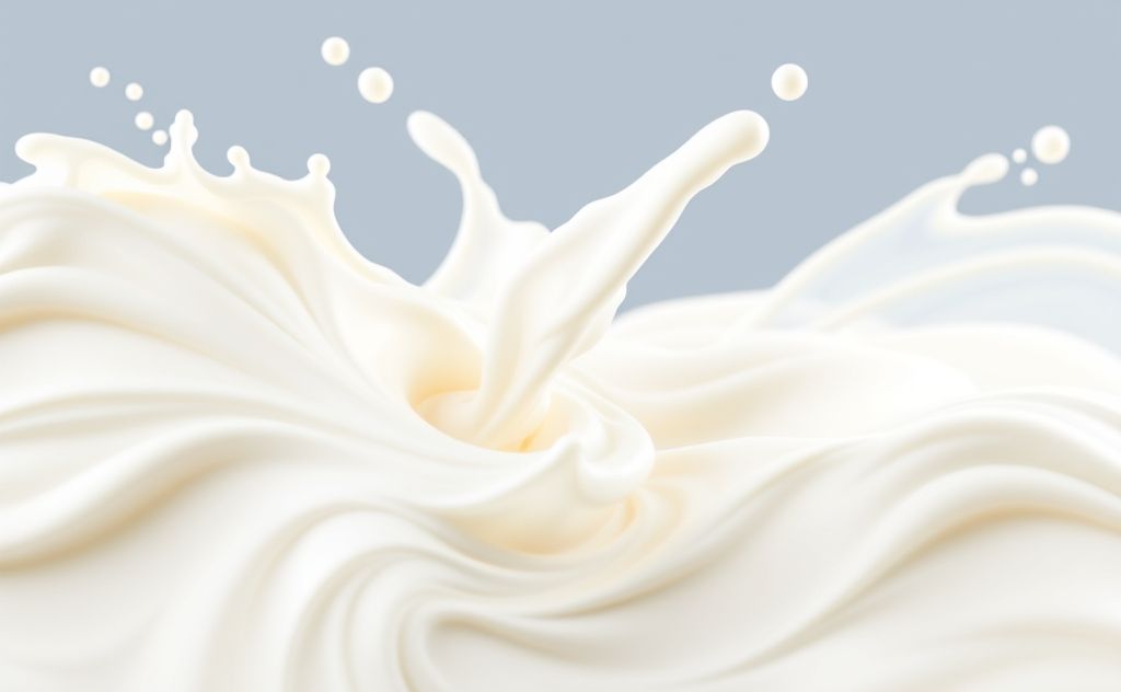 Milk in motion creates a creamy swirl effect