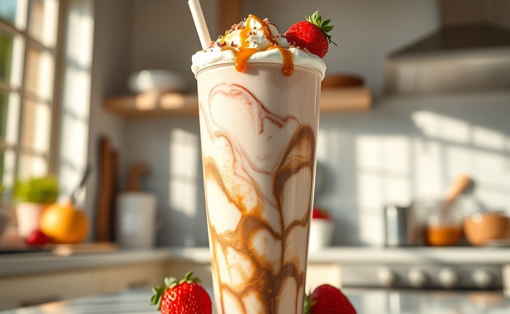 Milkshake as a blend of flavors and textures