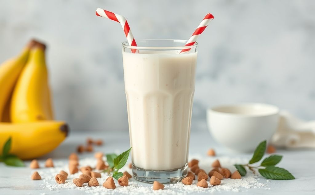 Milkshake soothing sore throat relief concept