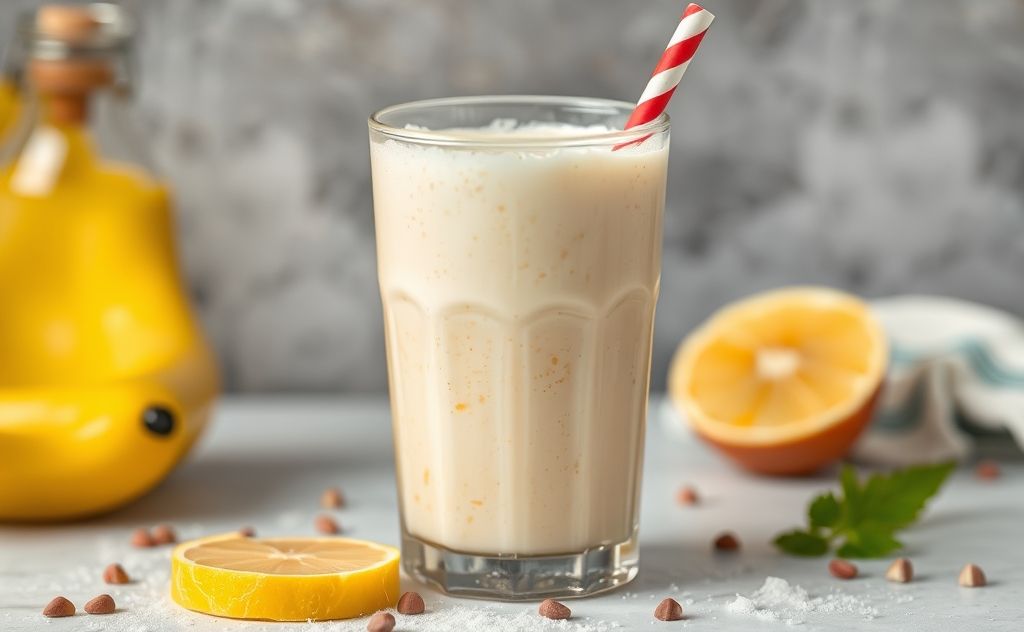 Milkshake with sour smell and lumpy texture