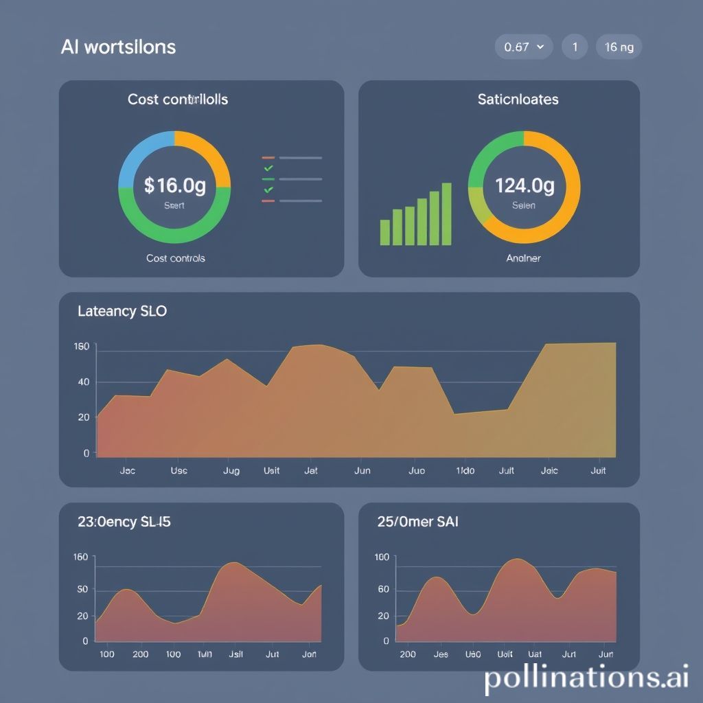 AI-generated FinOps and SLO dashboard concept