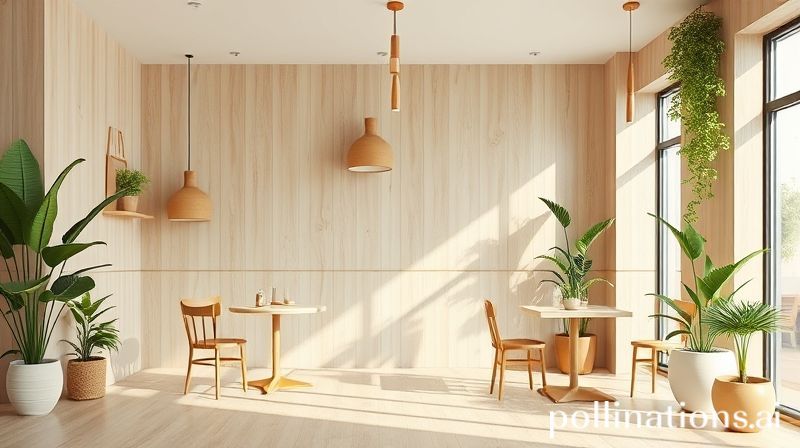 Interior kafe minimalis hangat