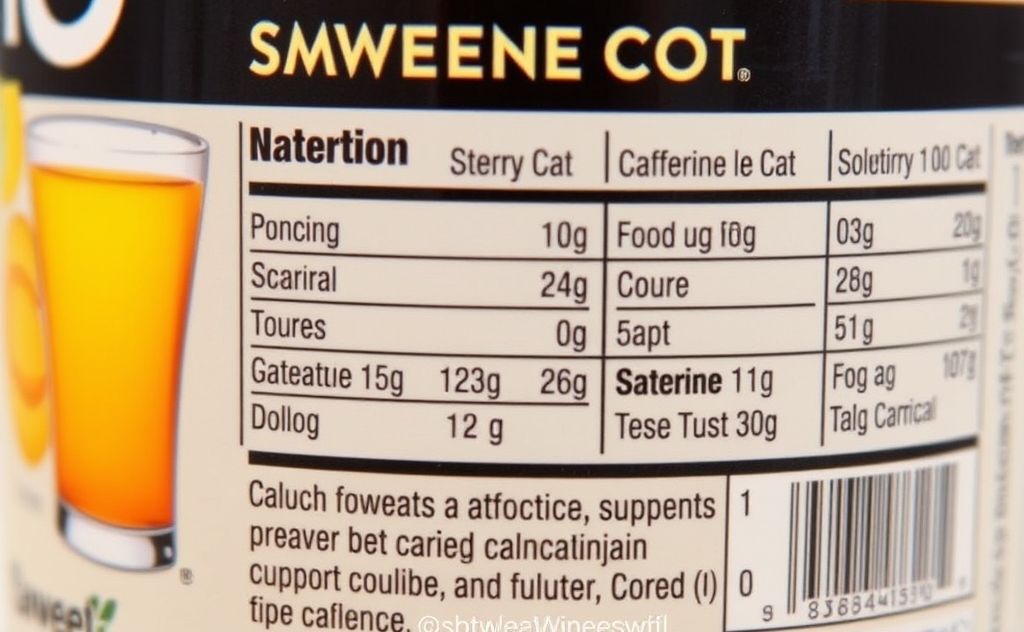 Mio Sweet Tea caffeine content details