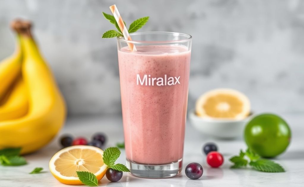 Miralax mixed in a refreshing smoothie blend