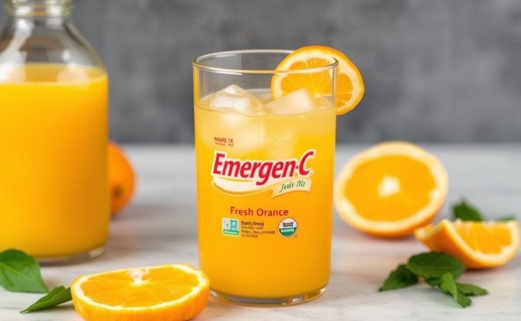 Mix Emergen-C with fresh orange juice