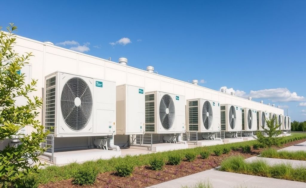 Modern HVAC systems powered by renewable energy
