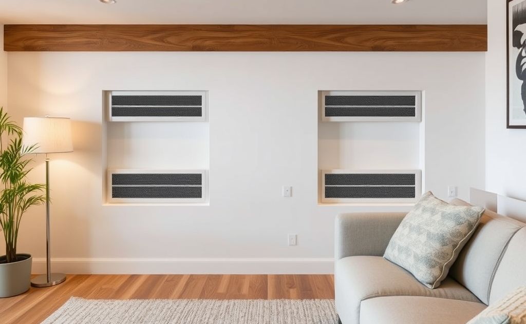Modern built-in heaters enhance comfort and style.