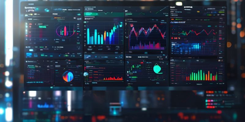 واجهة منصة تداول رقمية حديثة تعرض بيانات مالية ورسوم بيانية وأيقونات أمان وتصميم سهل الاستخدام.