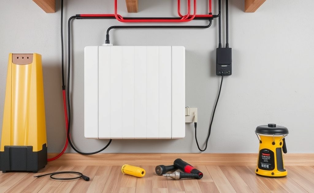 Modern electric heater installation techniques and tools