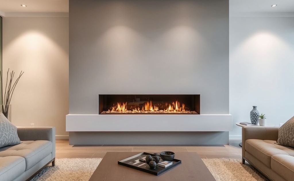 Modern gas fireplaces with ventless technology