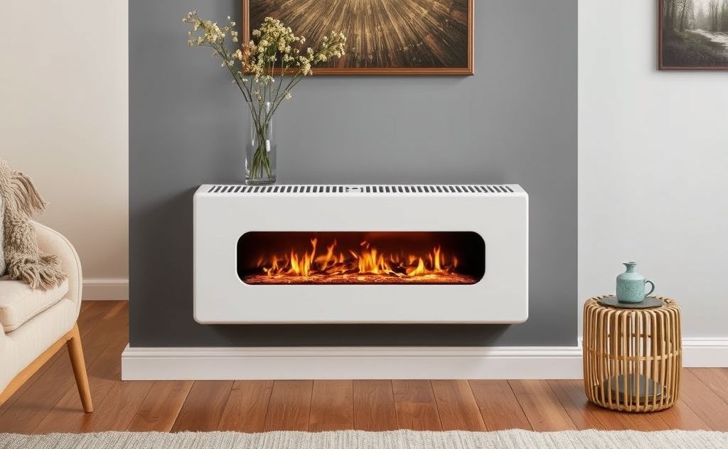 Modern heater as a stylish room centerpiece.