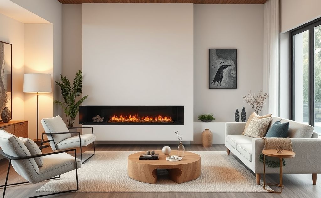 Modern heater blends with stylish interior design