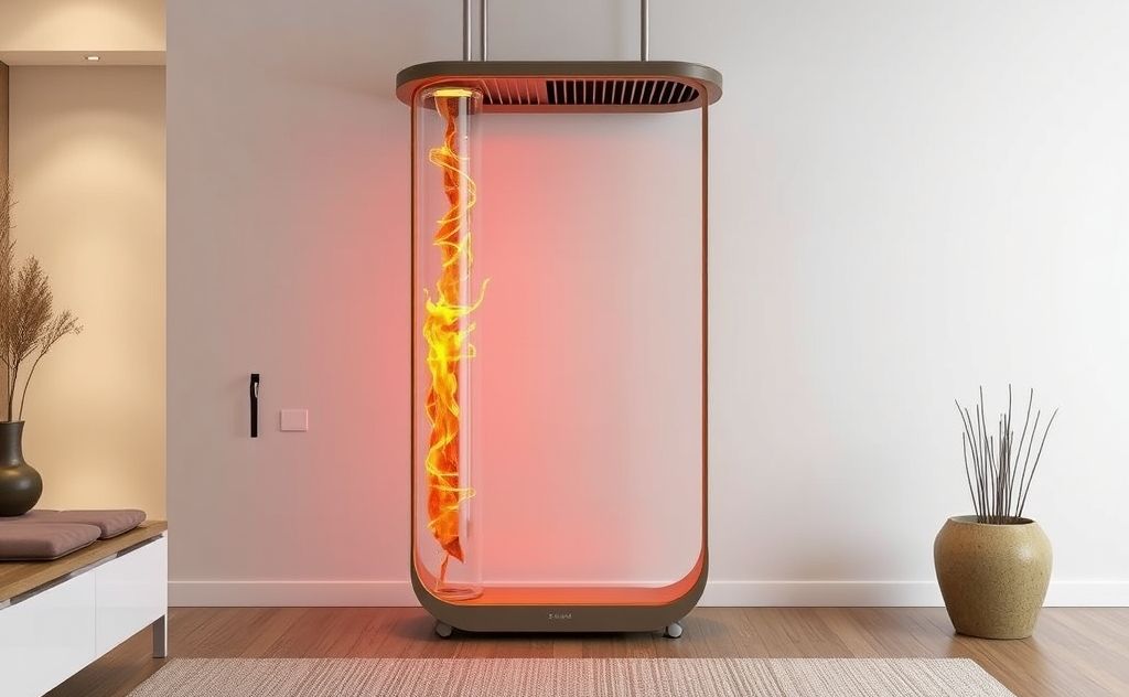 Modern heater design inspired by art and nature.