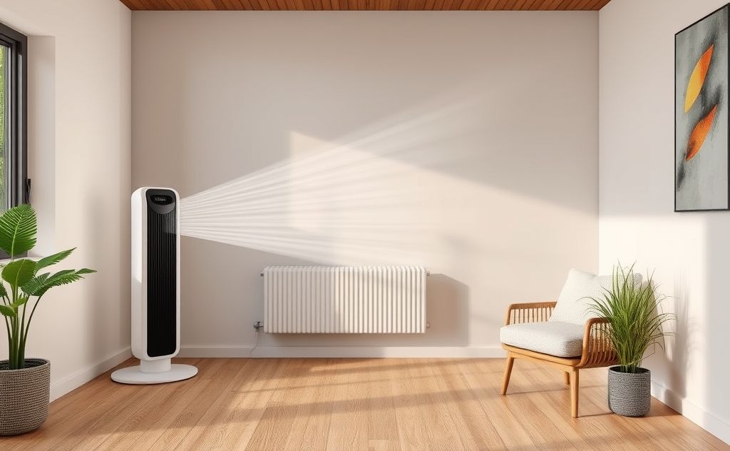 Modern heater enhances air flow in room design