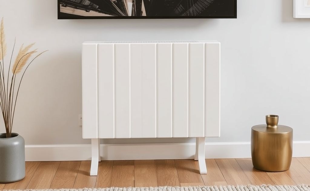 Modern heater made with sleek materials and style.