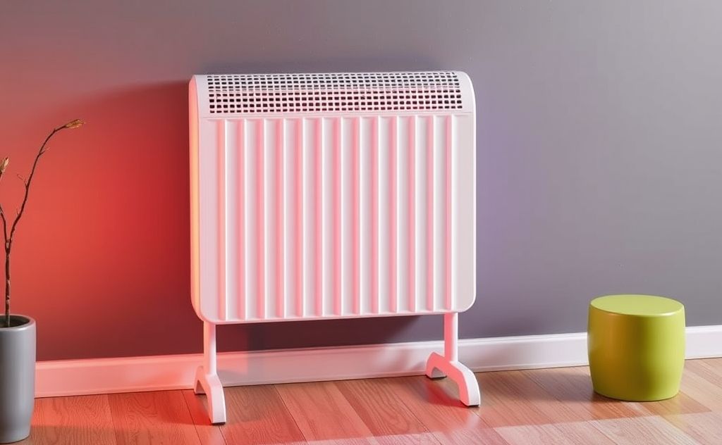 Modern heater with vibrant color combinations.