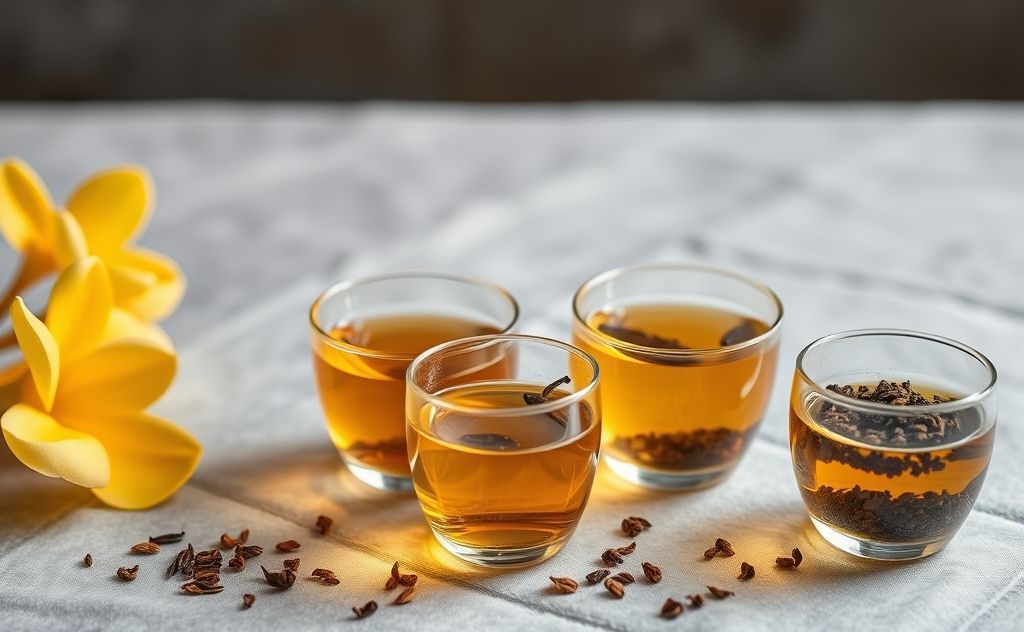Modern tea blends with poetic expressions