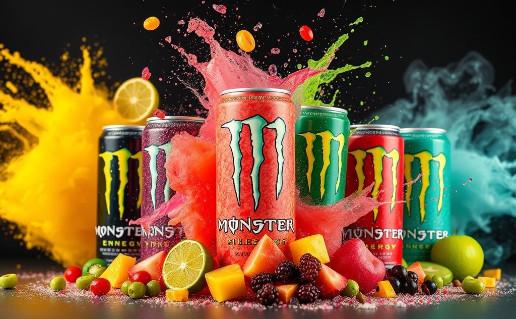 Monster Energy drink flavor variety explosion