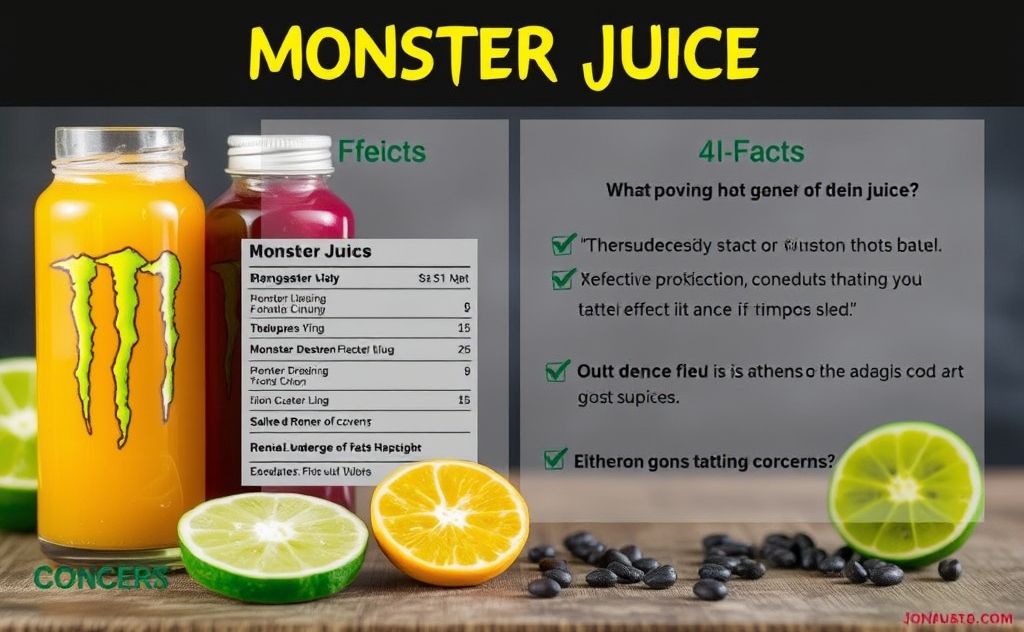 Monster Juice health effects and concerns