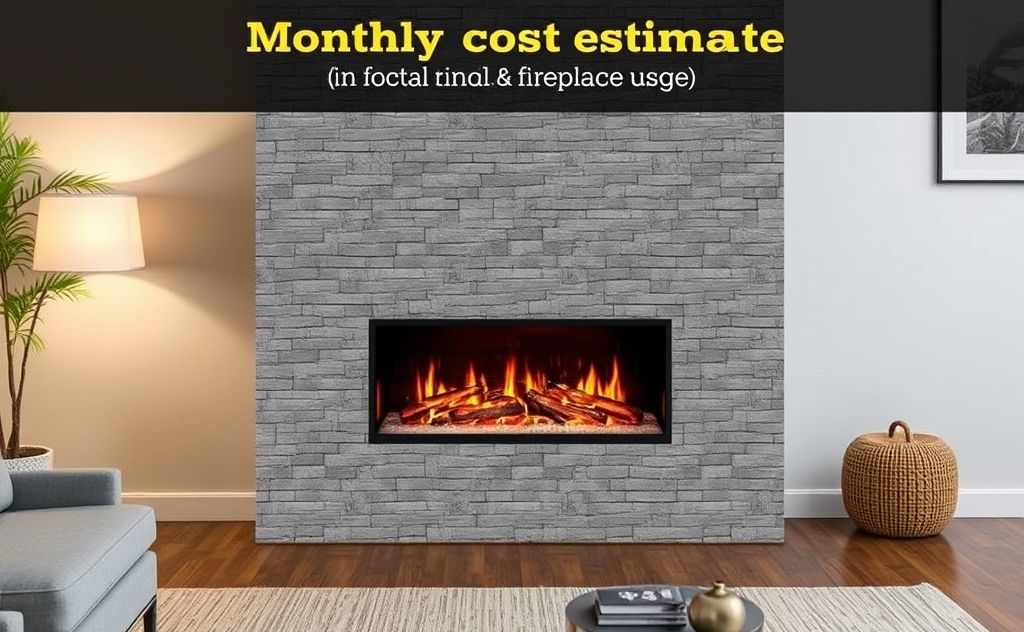 Monthly cost estimate for electric fireplace usage