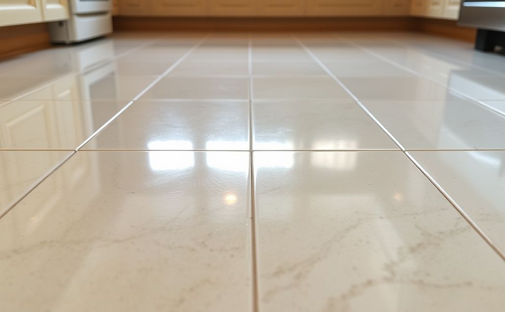 Mop and Glo on tile causes streaks and residue.