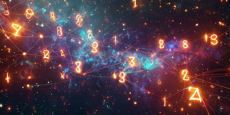 Kozmik arka planda yüzen mistik sayılar