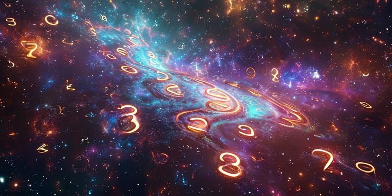 Gizemli sayılarla oluşan bir yol ve kozmik arka plan
