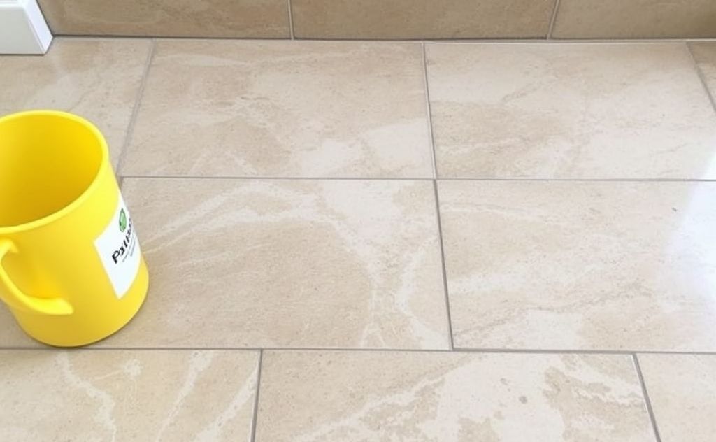 Natural cleaning for floor grout without scrubbing