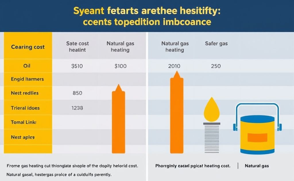 Natural gas heating cost comparison with oil