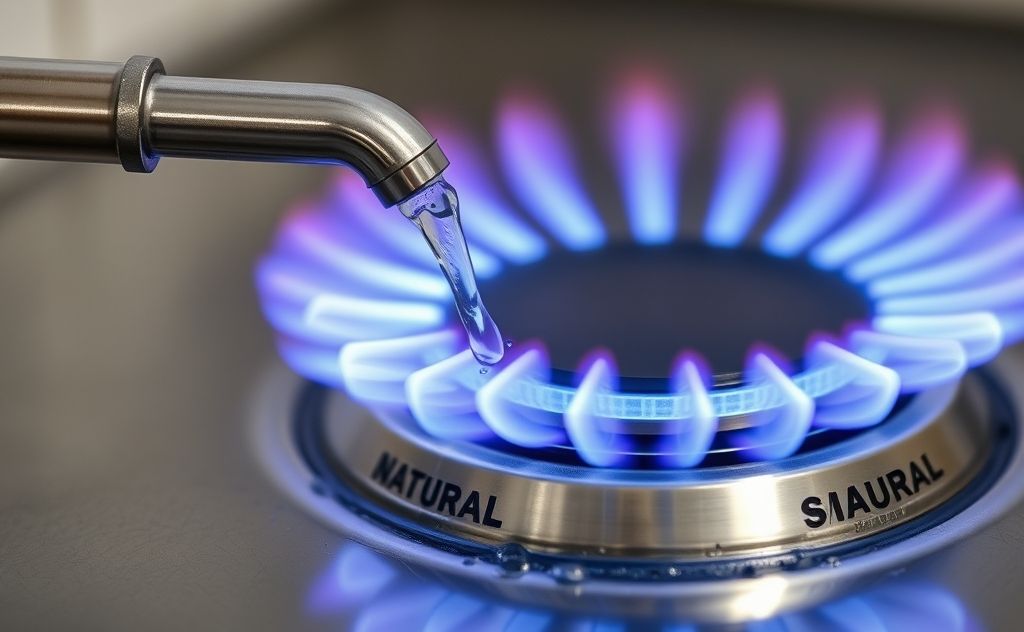 Natural gas heats water efficiently and quickly