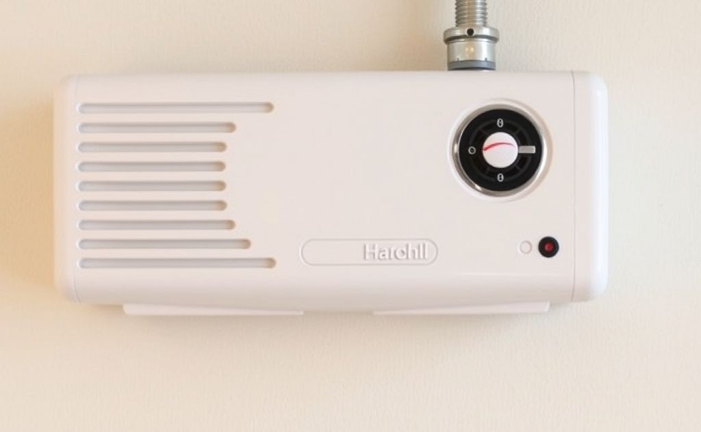 Natural gas wall heater with thermostat blower
