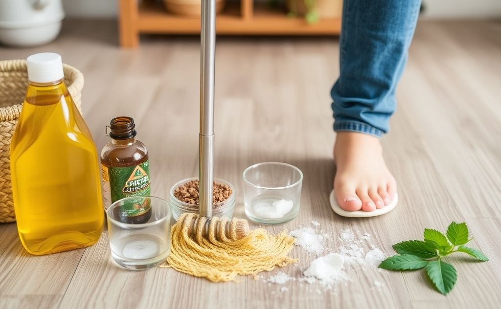 Natural ingredients for eco-friendly floor cleaning