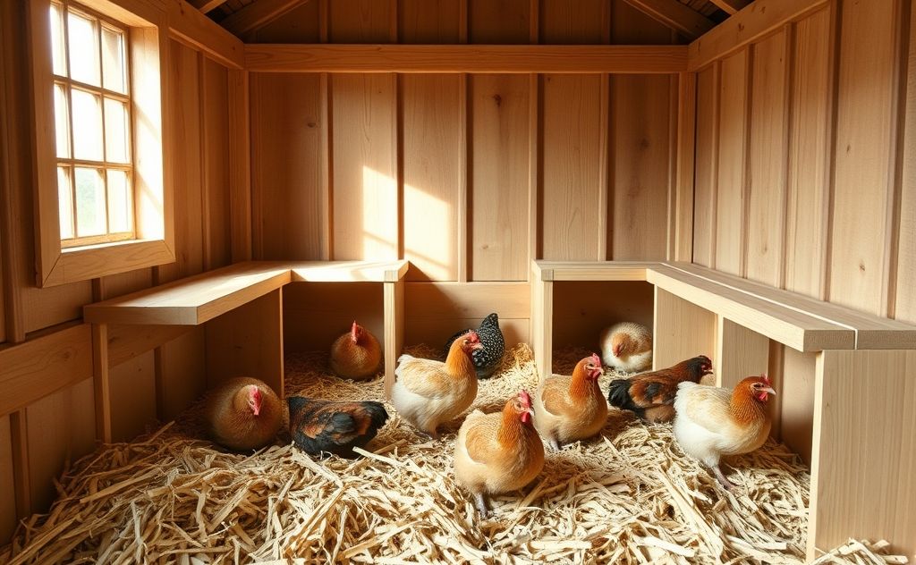 Nesting boxes for chickens need safe materials