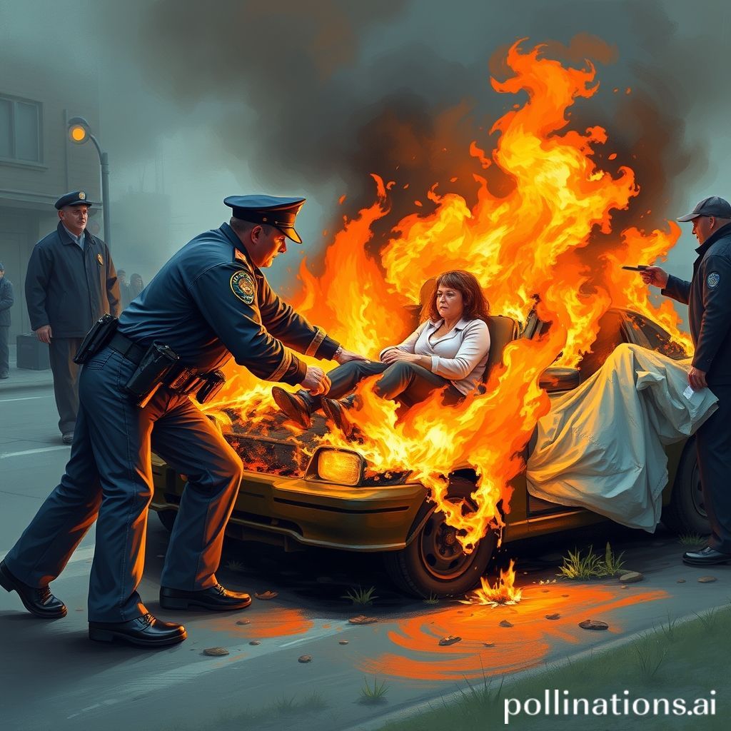 New York police officer and Good Samaritans save 68-year-old woman from vehicle engulfed in flames
