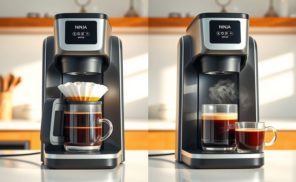 Ninja Coffee Maker with and without filters comparison
