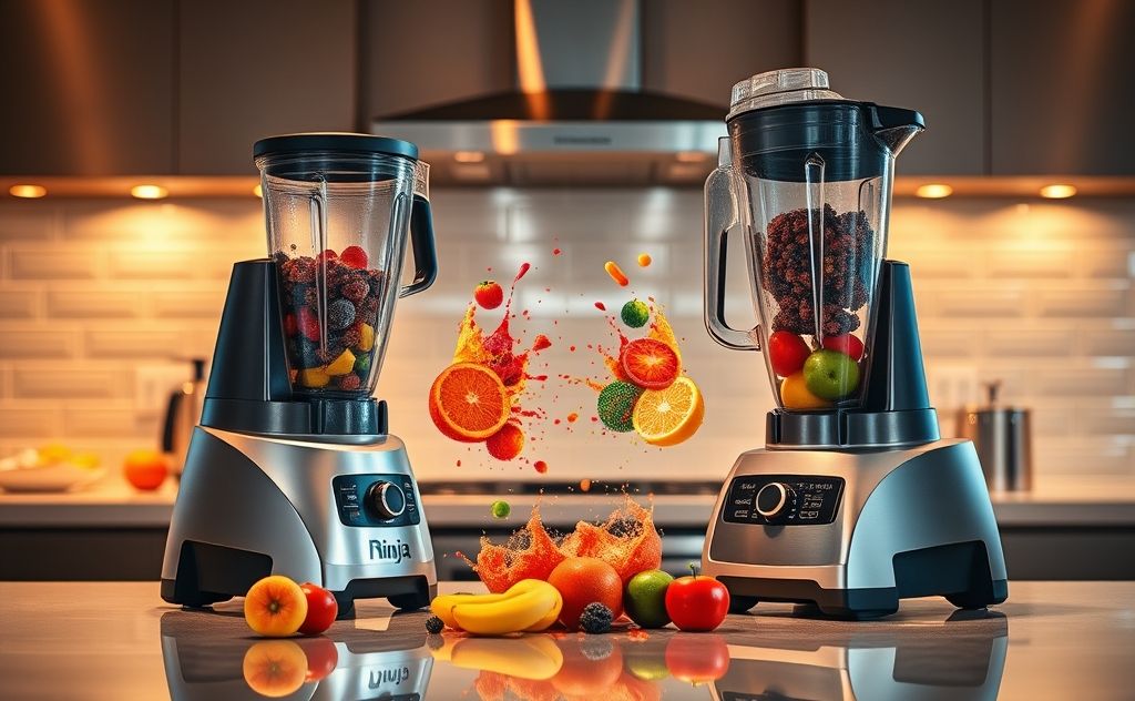 Ninja blender and Vitamix in fierce kitchen duel