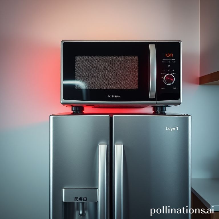 냉장고 위에 전자레인지 배치 시 발생할 수 있는 소음 변화