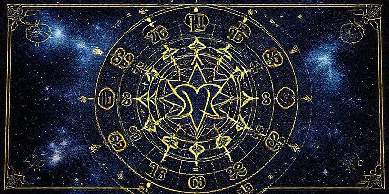 Numeroloji şeması, sayılar ve kozmik semboller