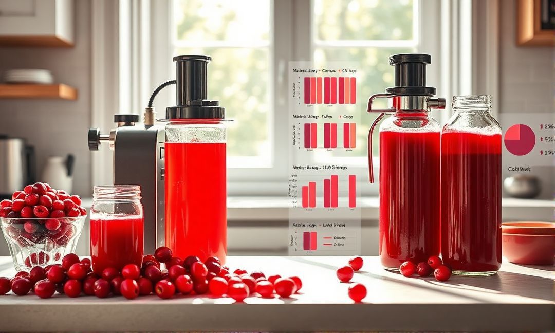 Nutrient loss in different cranberry juice extraction methods