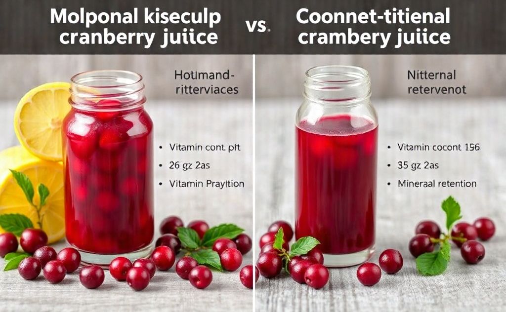 Nutrient retention in home vs commercial cranberry juice
