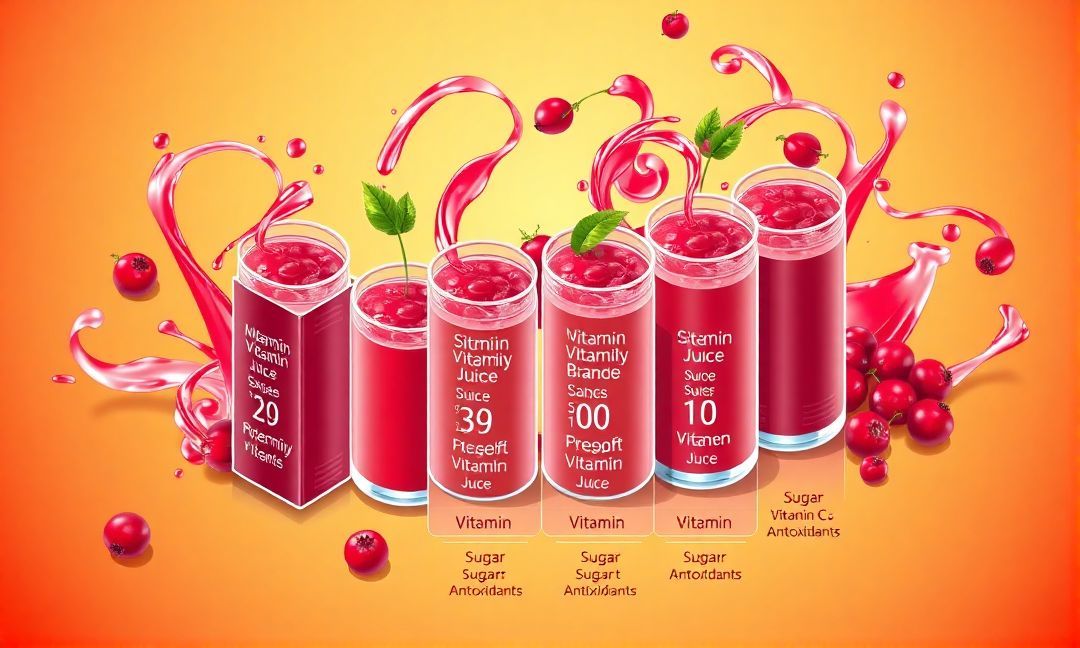 Nutritional comparison of cranberry juice vitamin C