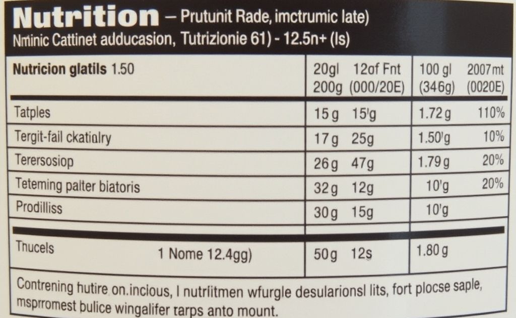 Nutritional details of Pure Life Protein Shake