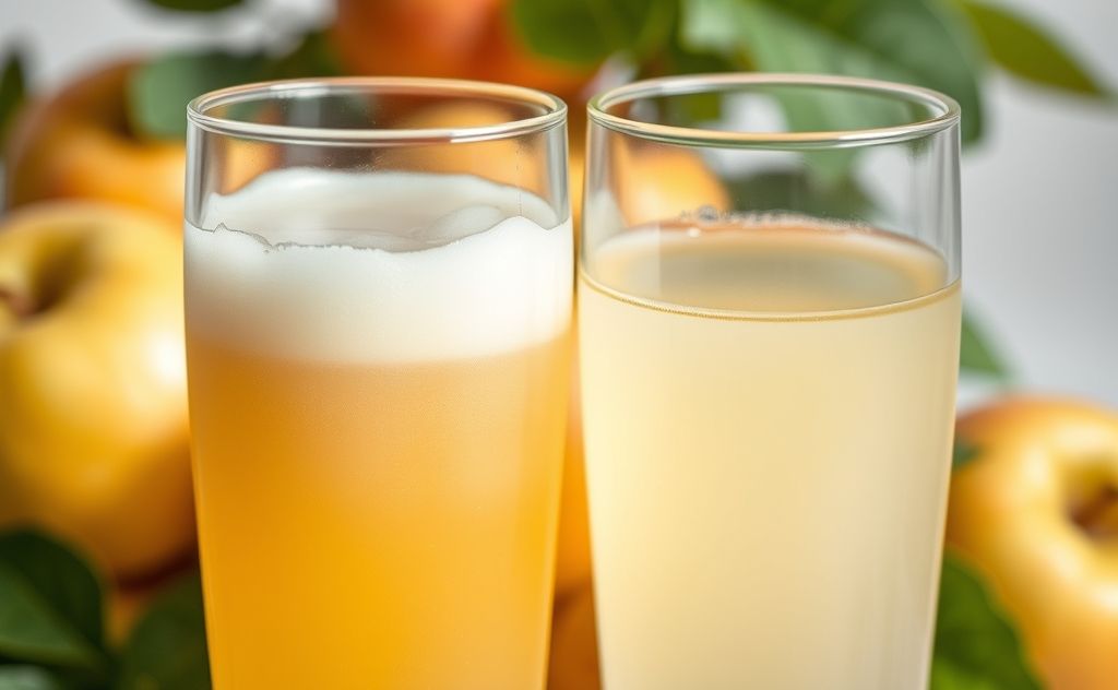 Nutritional differences cloudy clear apple juice