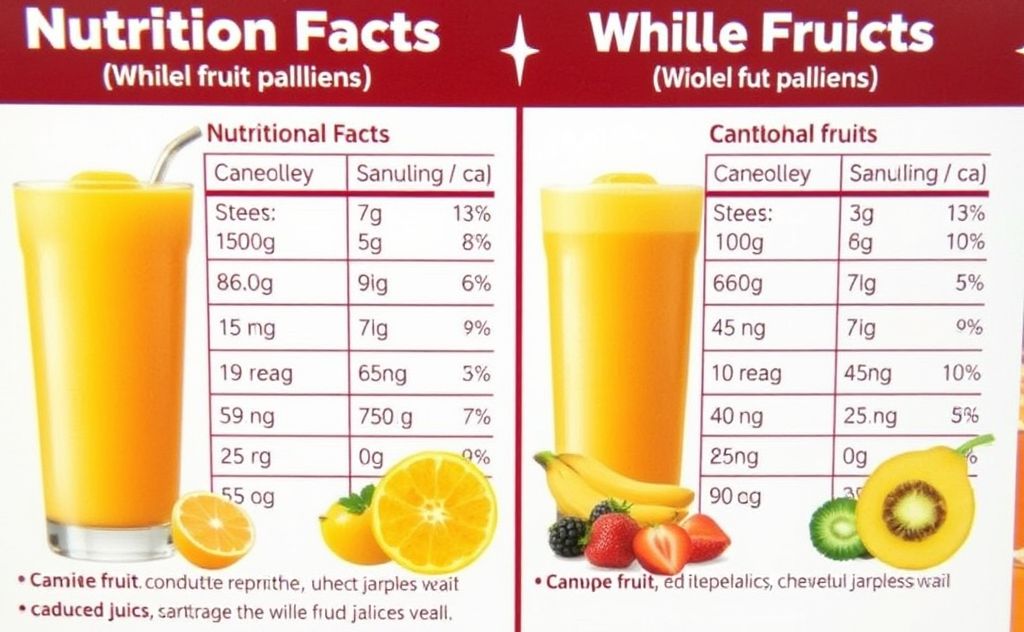 Nutritional facts Jamba Juice whole fruit comparison