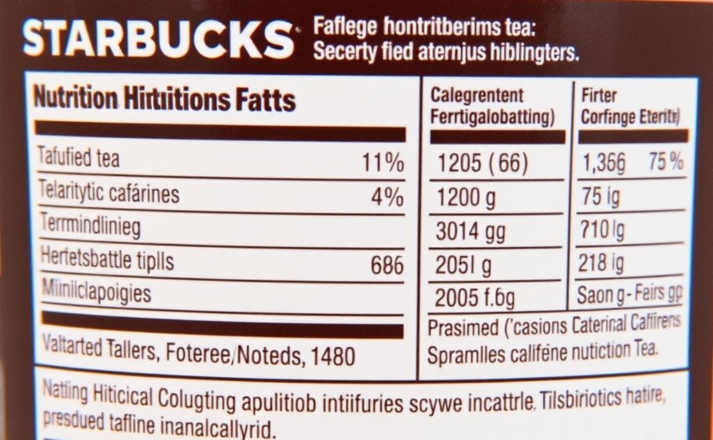 Nutritional facts Starbucks Hibiscus Tea caffeine content