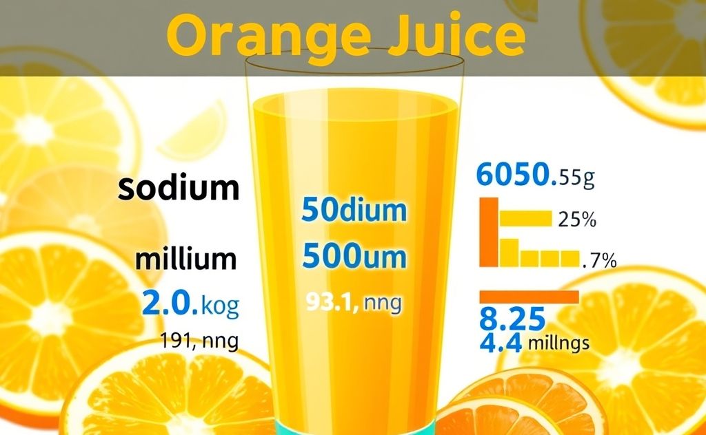 Nutritional facts of orange juice sodium content