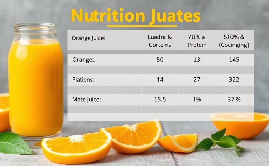 Nutritional value of orange juice protein content