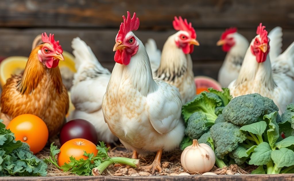 Nutritional veggies preferred by chickens
