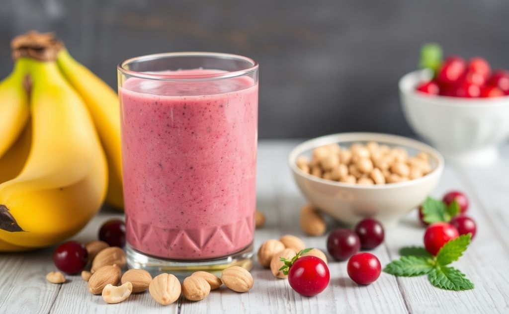 Nuts and cranberry juice smoothie combination ideas